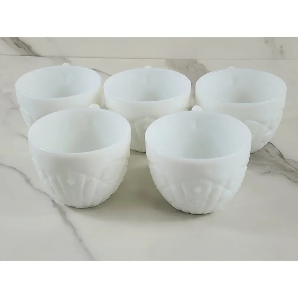 The Concord Milk Glass Punch Mug Cups 2 3/4